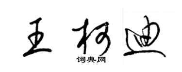 梁錦英王柯迪草書個性簽名怎么寫