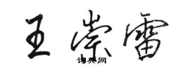 駱恆光王崇雷行書個性簽名怎么寫