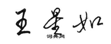 駱恆光王星如行書個性簽名怎么寫