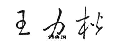 駱恆光王力楷草書個性簽名怎么寫