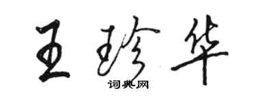 駱恆光王珍華行書個性簽名怎么寫