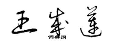 曾慶福王成蓮草書個性簽名怎么寫