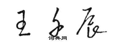 駱恆光王千辰草書個性簽名怎么寫