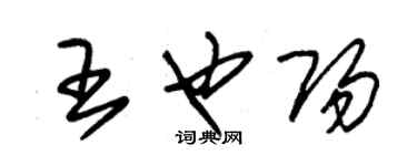 朱錫榮王也陽草書個性簽名怎么寫