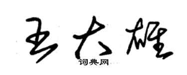 朱錫榮王大雄草書個性簽名怎么寫