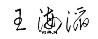 駱恆光王海滔草書個性簽名怎么寫