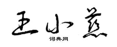 曾慶福王小慈草書個性簽名怎么寫
