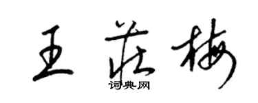 梁錦英王莊梅草書個性簽名怎么寫