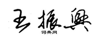 朱錫榮王振興草書個性簽名怎么寫