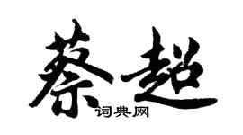 胡問遂蔡超行書個性簽名怎么寫