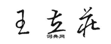 駱恆光王立莊草書個性簽名怎么寫