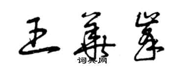 曾慶福王華峰草書個性簽名怎么寫