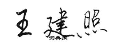 駱恆光王建照行書個性簽名怎么寫