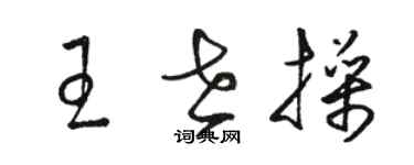 駱恆光王世操草書個性簽名怎么寫