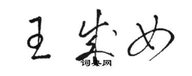 駱恆光王成女草書個性簽名怎么寫