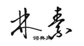 駱恆光林素草書個性簽名怎么寫