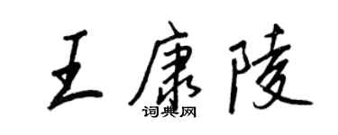 王正良王康陵行書個性簽名怎么寫