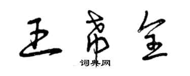 曾慶福王希全草書個性簽名怎么寫