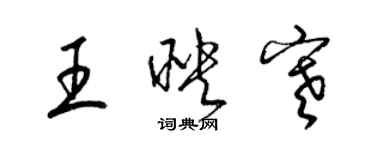 梁錦英王映寒草書個性簽名怎么寫