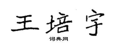 袁強王培宇楷書個性簽名怎么寫