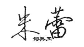 駱恆光朱蕾行書個性簽名怎么寫