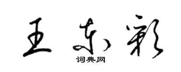 梁錦英王東彩草書個性簽名怎么寫