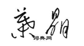 駱恆光葉晶草書個性簽名怎么寫