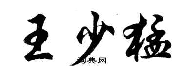 胡問遂王少猛行書個性簽名怎么寫