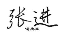 駱恆光張進行書個性簽名怎么寫