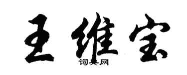 胡問遂王維寶行書個性簽名怎么寫