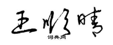 曾慶福王順晴草書個性簽名怎么寫
