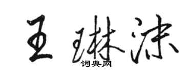 駱恆光王琳沫行書個性簽名怎么寫