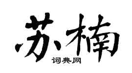 翁闓運蘇楠楷書個性簽名怎么寫