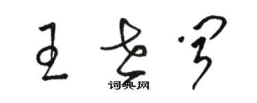 駱恆光王世聞草書個性簽名怎么寫