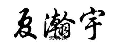 胡問遂夏瀚宇行書個性簽名怎么寫