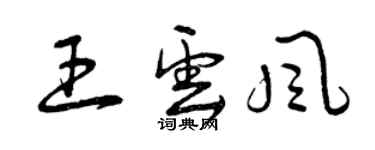 曾慶福王雲風草書個性簽名怎么寫