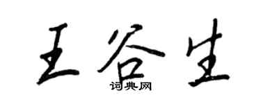 王正良王谷生行書個性簽名怎么寫