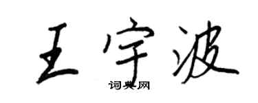 王正良王宇波行書個性簽名怎么寫