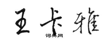 駱恆光王卡雅行書個性簽名怎么寫