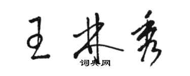 駱恆光王林秀草書個性簽名怎么寫