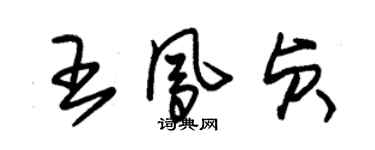 朱錫榮王鳳貞草書個性簽名怎么寫