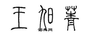 陳墨王旭菁篆書個性簽名怎么寫