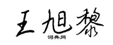 王正良王旭黎行書個性簽名怎么寫