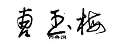 曾慶福曹玉梅草書個性簽名怎么寫