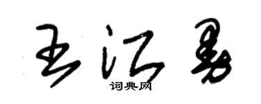 朱錫榮王江曼草書個性簽名怎么寫