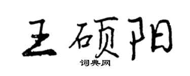 曾慶福王碩陽行書個性簽名怎么寫