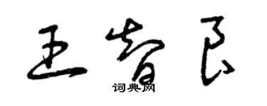 曾慶福王智良草書個性簽名怎么寫