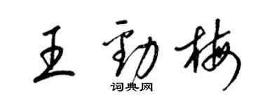 梁錦英王勁梅草書個性簽名怎么寫