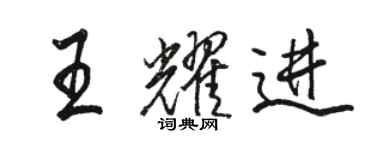 駱恆光王耀進行書個性簽名怎么寫