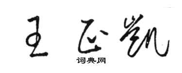 駱恆光王正凱草書個性簽名怎么寫